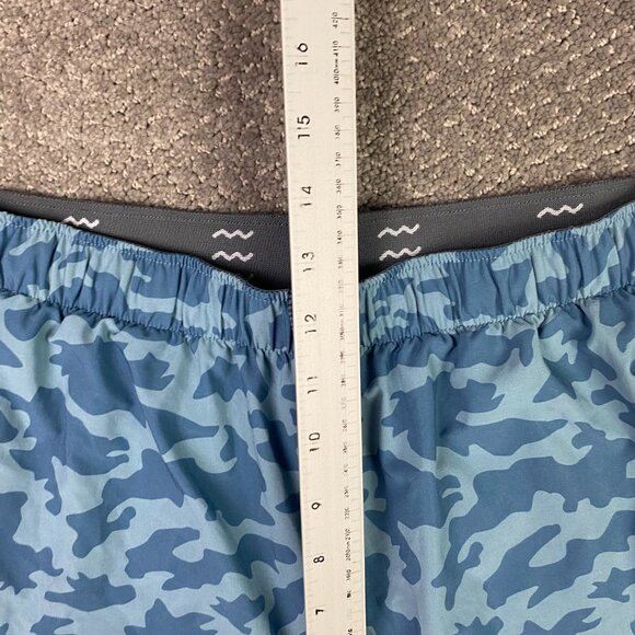 Free Fly Breeze Shorts Men's XL Camo Print Blue 6" Gym Running Swim Performance - Picture 9 of 12